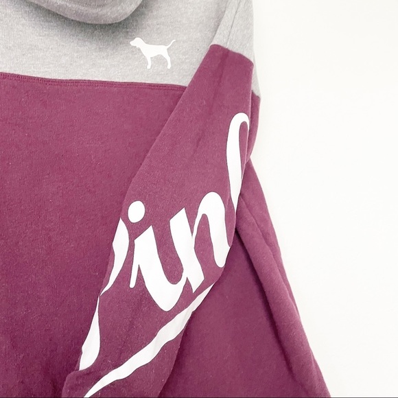 PINK by Victoria’s Secret Women's‎ Gray Cowl Neck Pullover Sweatshirt Size XS - Picture 5 of 8